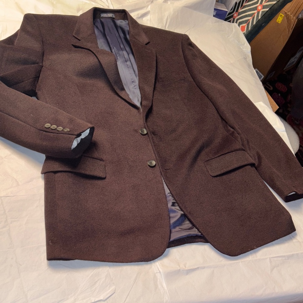 Nautica Dark Brown Men's Blazer 44L Performance Fabric. Nice Lining NWOT